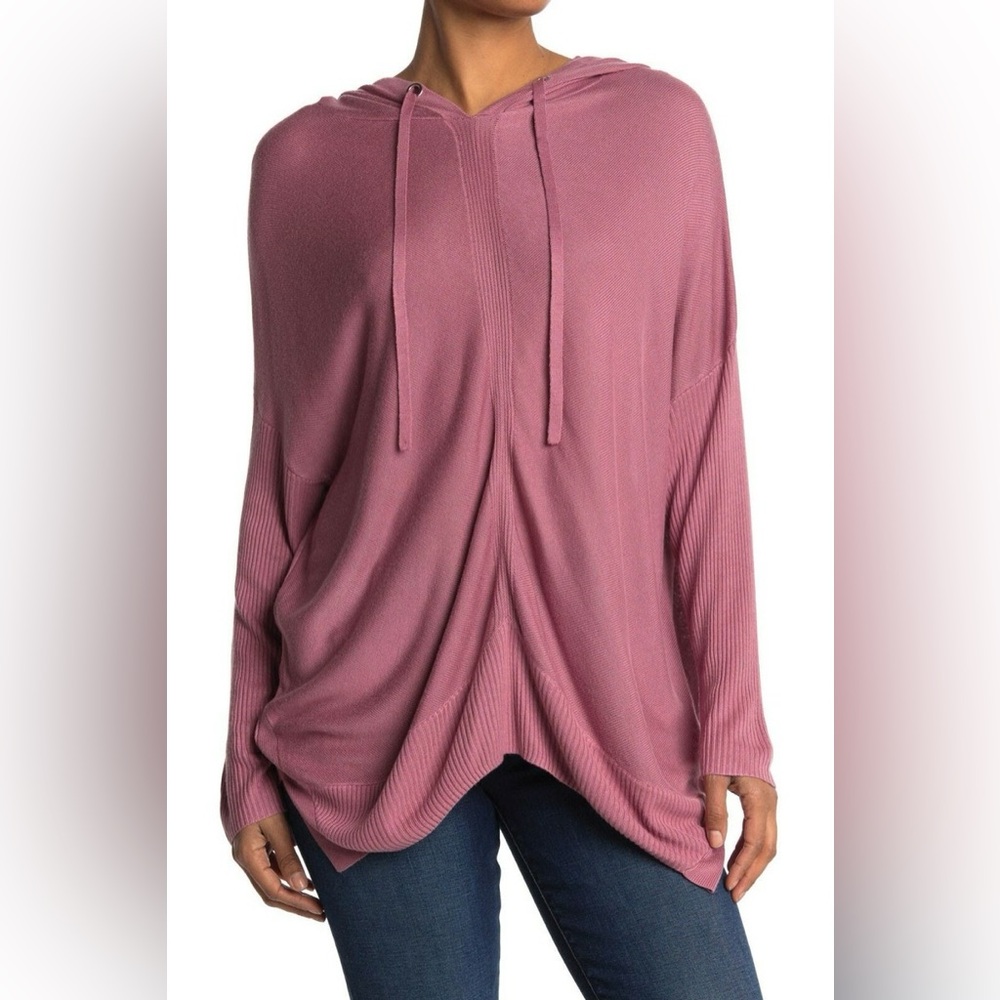 STITCHDROP Women’s Small Pink Pullover Sweater With a Hoodie